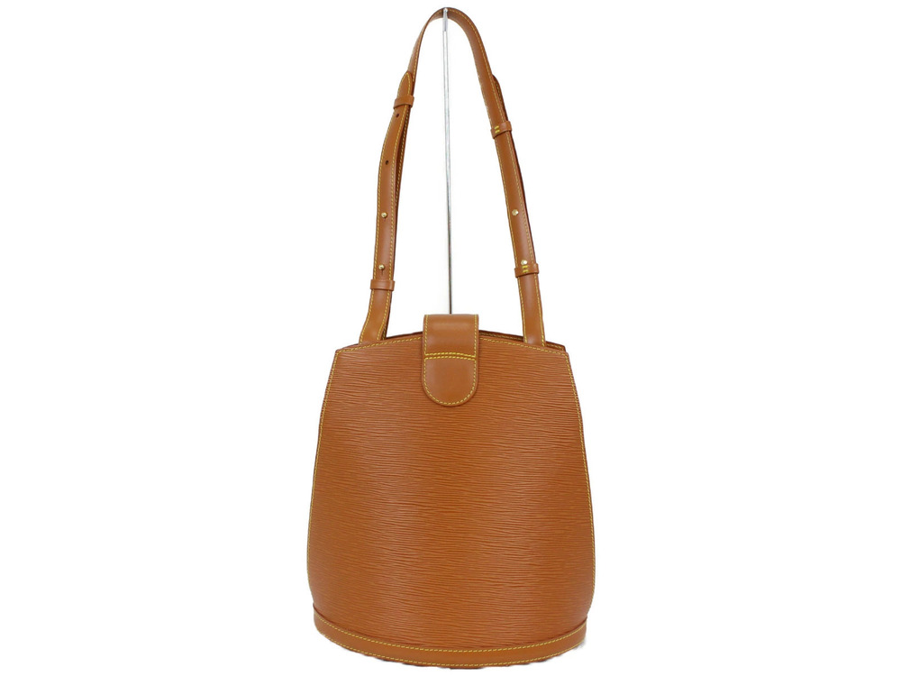 Louis Vuitton Epi Brown Shoulder Bag Camel 2way Cluny Leather Tan Brown Tan